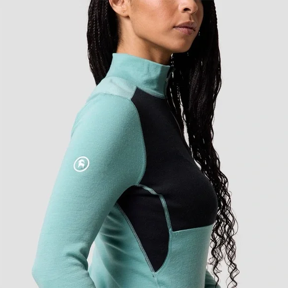 Backcountry Cedars RWS Merino Mid-Wt Baselayer 1/4-Zip Top Medium - Picture 3 of 8